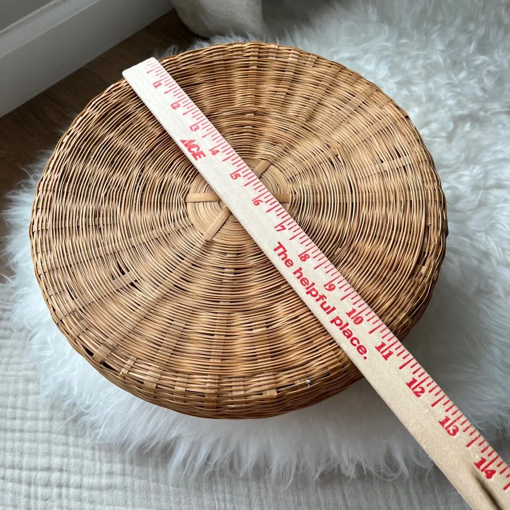Vintage Japanese‎ Lidded Sewing Basket